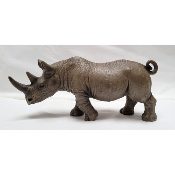 Schleich 2008 Realistic Brown Resin Rhino Figurine Toy Retired - Picture 2 of 7